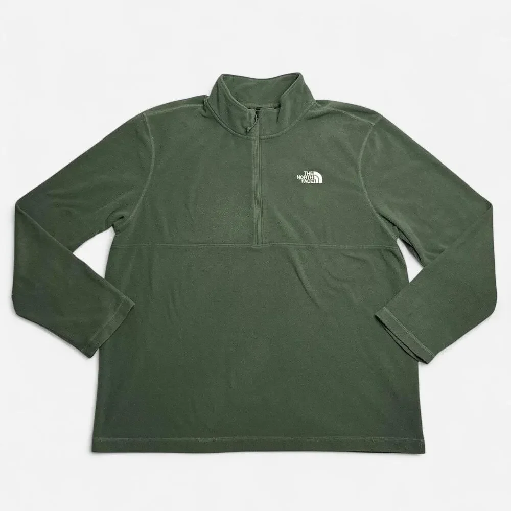 The North Face Quarter Zip Fleece Pullover Green Men’s XL Outdoor Jacket